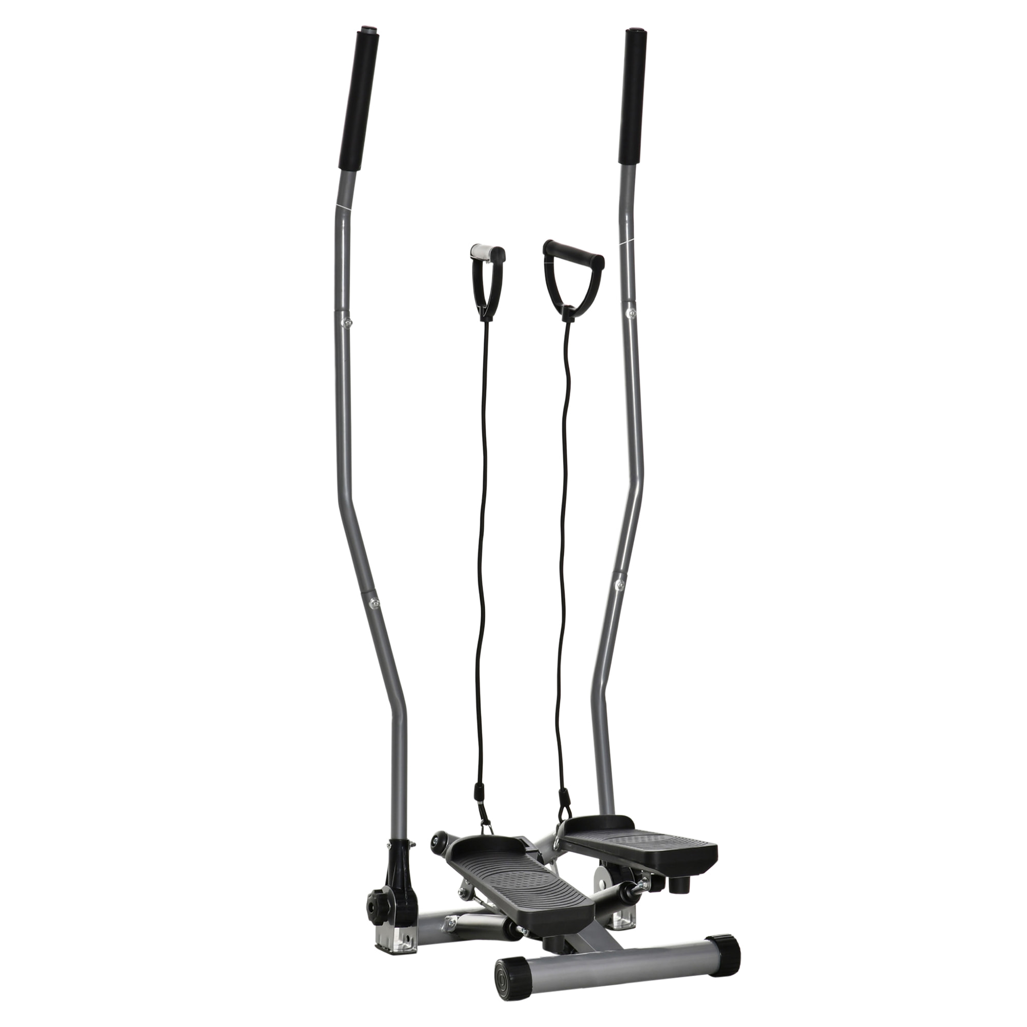 Stepper avec guidon extenseurs écran LCD multifonction acier ABS gris noir