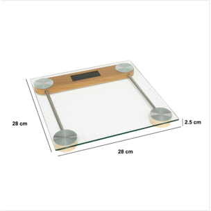 Pèse-personne en verre 28x28cm
