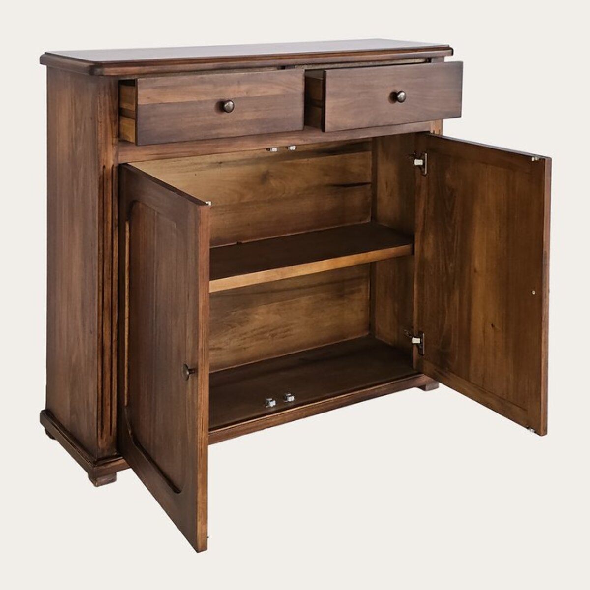 Buffet Madeira -bois massif de peuplier-couleur amer 110 x 95 x 35 cm