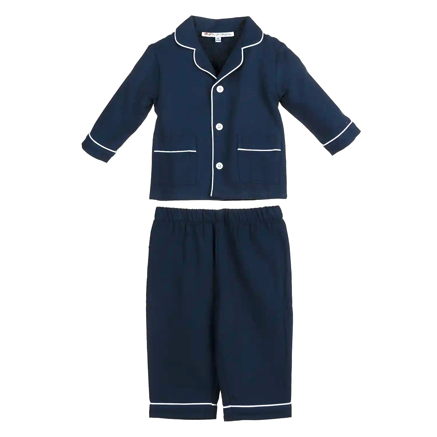 PIGIAMA BABY in flanella blu