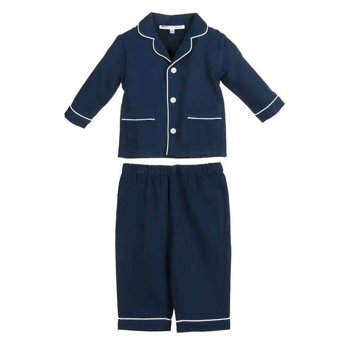PIGIAMA BABY in flanella blu