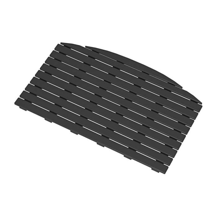 Caillebotis en Bois Composite Gris pour Cabine rectangulaire - Dimensions 130 x 76 cm