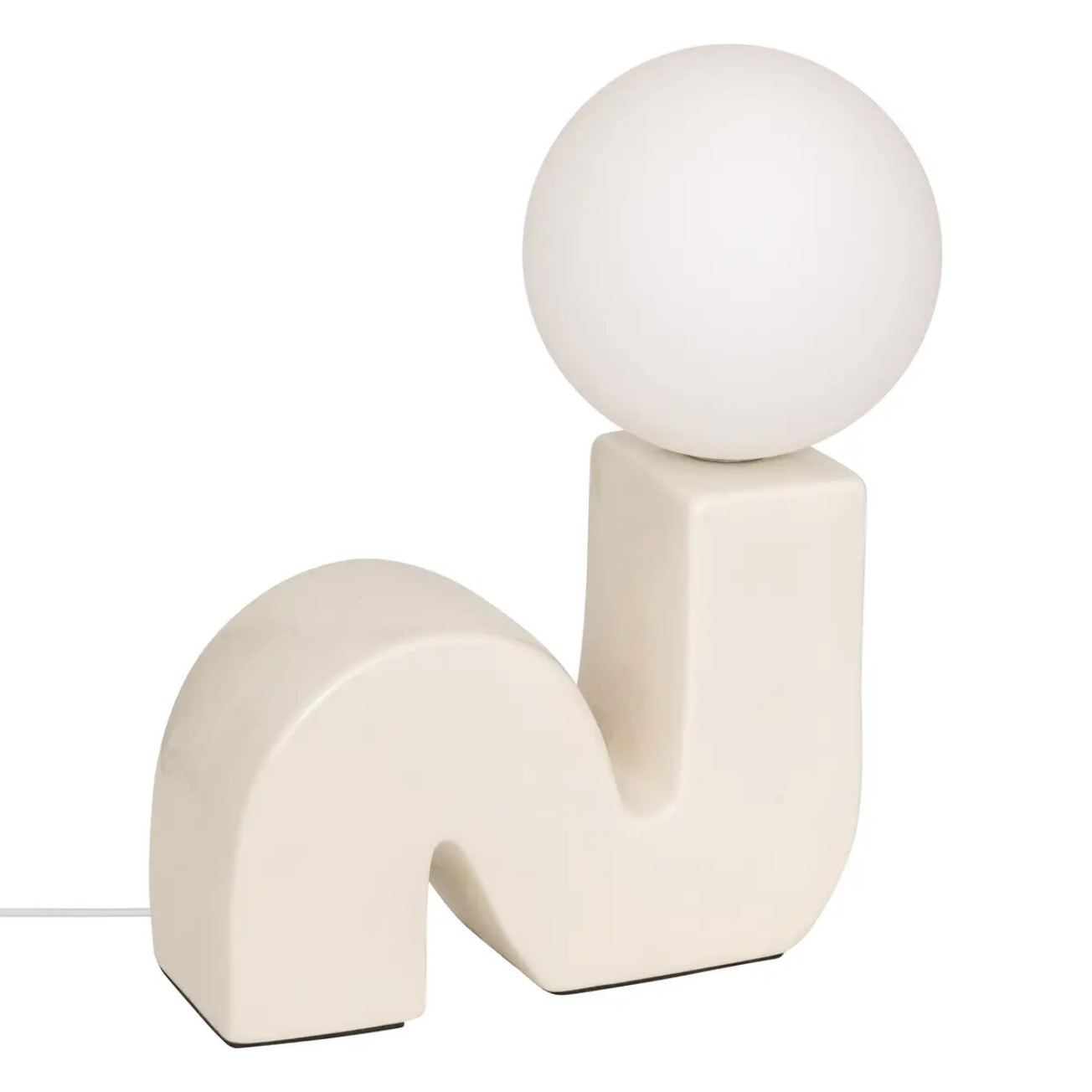 Lampe à poser champignon secteur Sibil beige H33,5cm