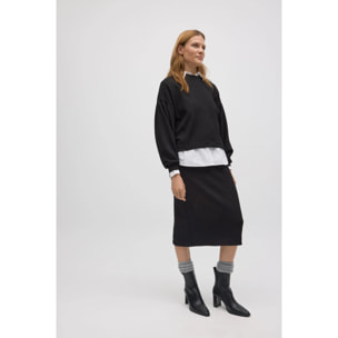 Gonna midi nera fluida