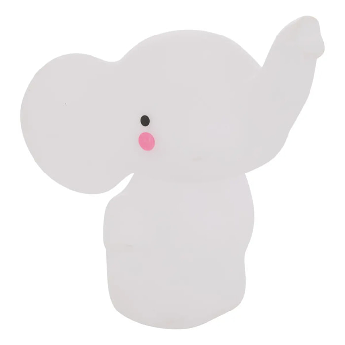 Veilleuse Elephant Enfant Softy Blanc 14.5x13x10,5 cm
