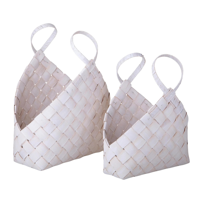 Set 2 Borse Con Manici - Pezzi 1 - Colore: Bianco - 37xH47x17cm - Bianchi Dino -