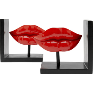 Serre-livres lèvres rouges set de 2 Kare Design