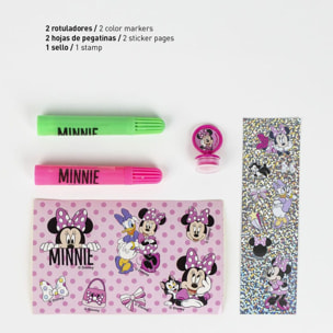 Conjunto De Papelería Coloreable Minnie 30.0 X 30.0 X 2.5 Cm