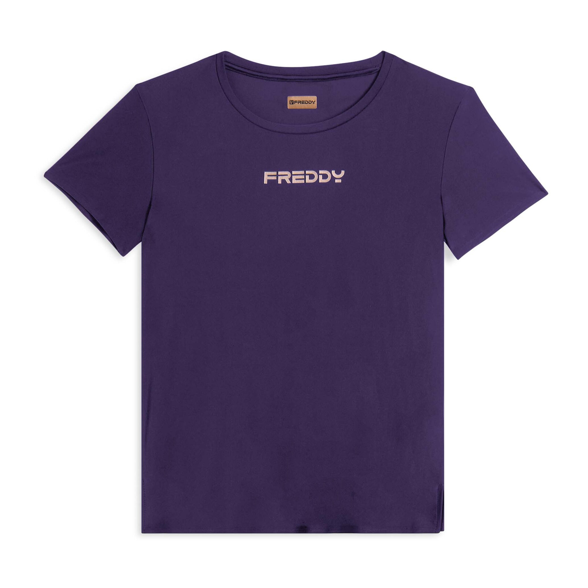 T-shirt tecnica con spacchi laterali e fit regolare