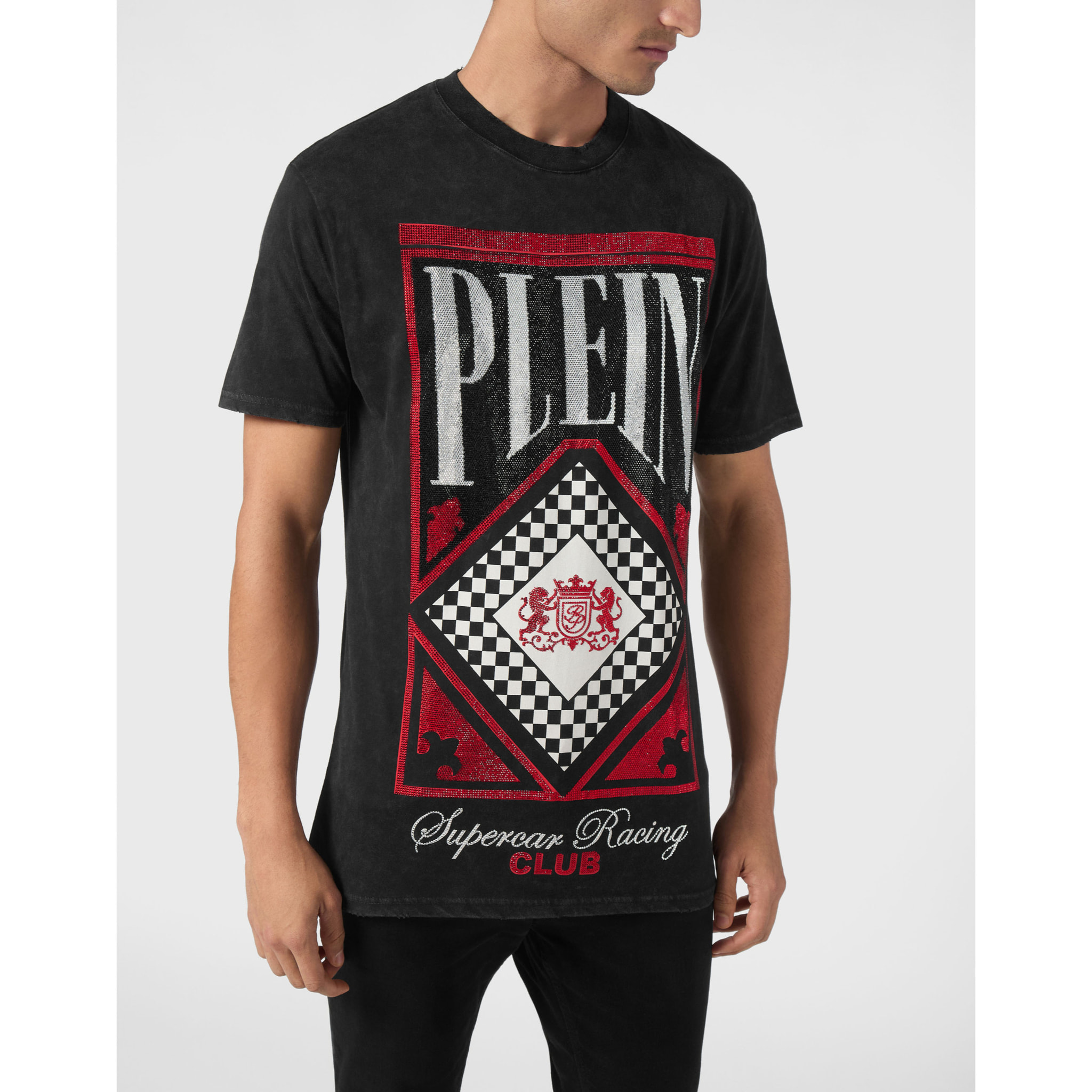 PHILIPP PLEIN T-Shirt Round Neck RACING