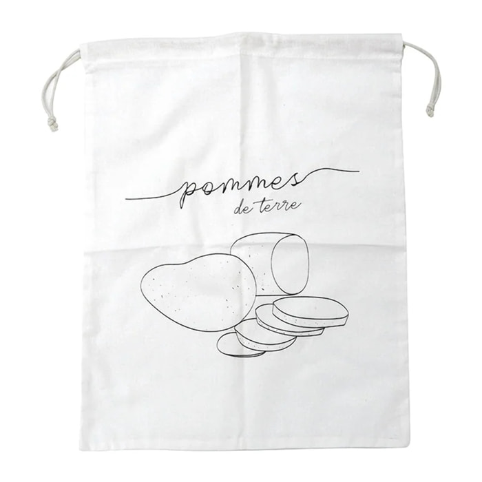 Sac de conservation pour pommes de terre en coton Fackelmann Nature