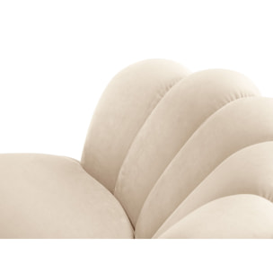 Canapé "Kingston" 3 places en velours beige clair