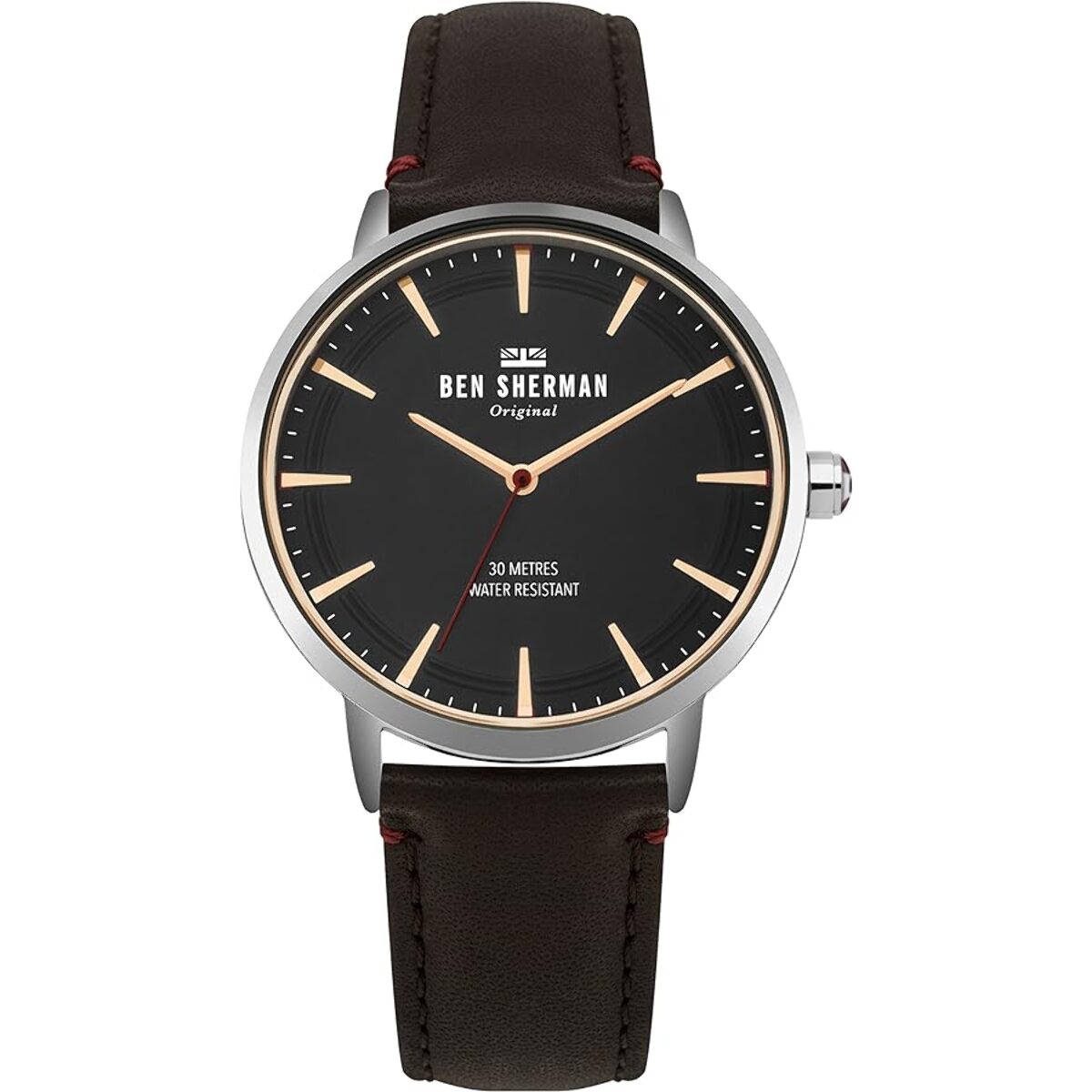 Reloj Ben Sherman WB020BR Hombre Analogico Cuarzo con Correa de Cuero