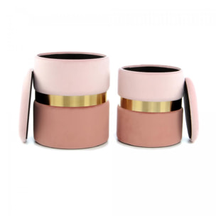 Lot de 2 tabourets DUPI Partiellement fabriqué à la main