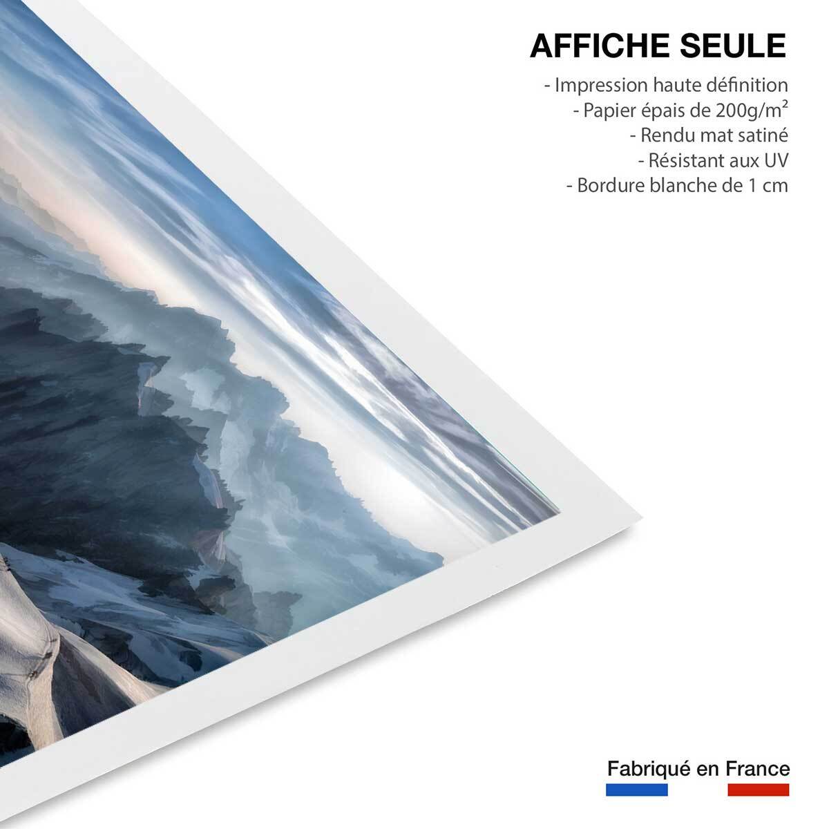 Affiche Un matin à l'Aiguille du Midi Affiche seule