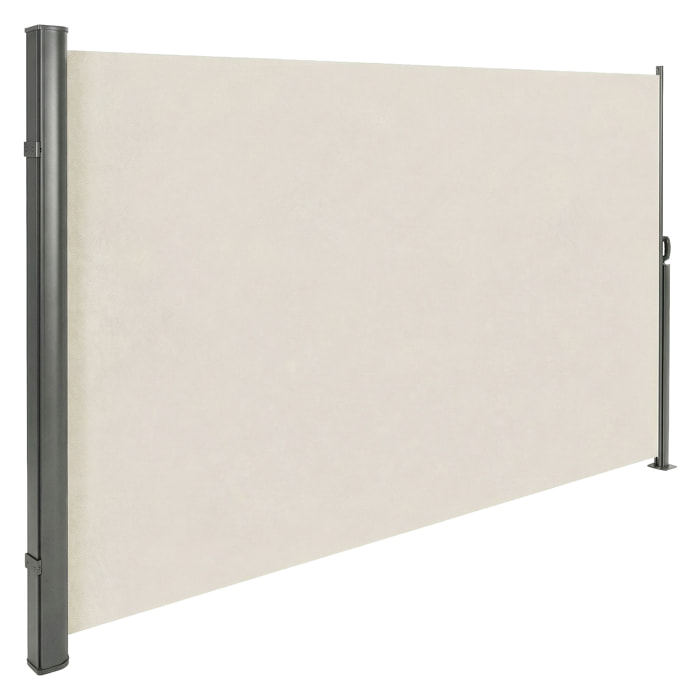 Tende Da Sole Paravento a Scorrimento Laterale Avvolgibile 180X300Cm. Corpo Interamente In Alluminio.Colore Beige