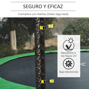 Red de Seguridad Protectora para Trampolín PE Ø366x165cm Negro