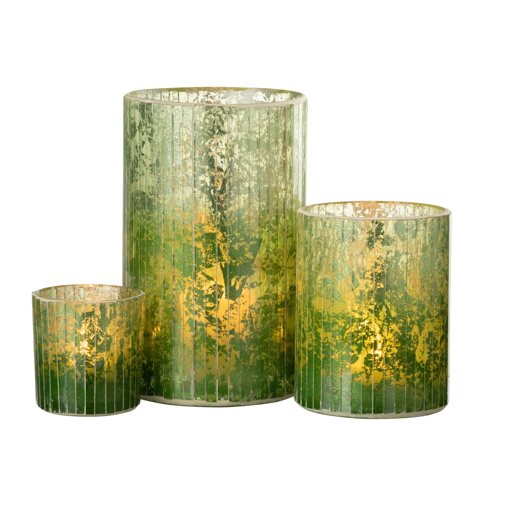 J-Line photophore Lignes - verre - vert - large