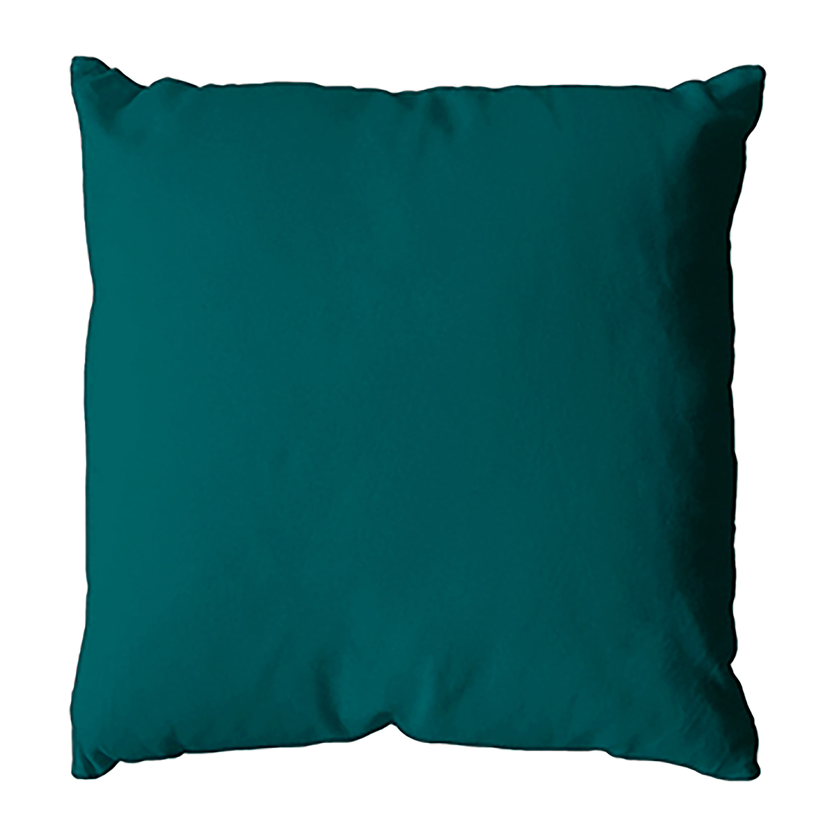 Coussin déhoussable uni en coton - Vert emeraude