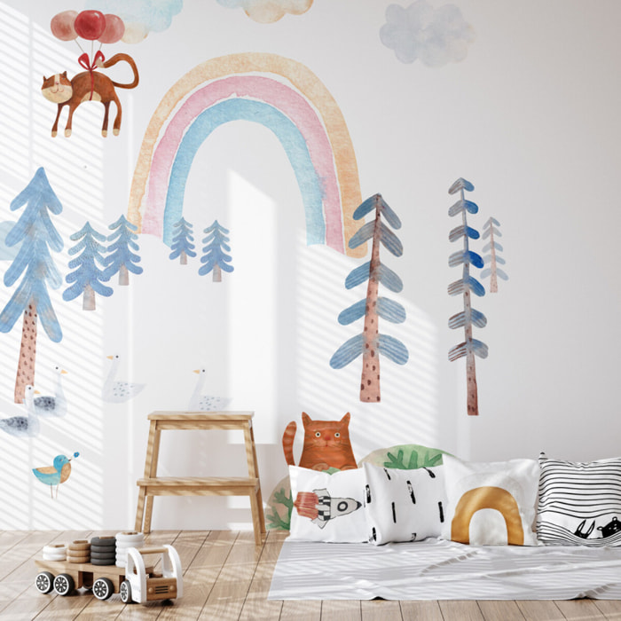 Papier peint panoramique ...Et Chats