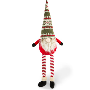 Gnome avec barbe et longues jambes Excelsa – Gnomo, Polyester multicolore