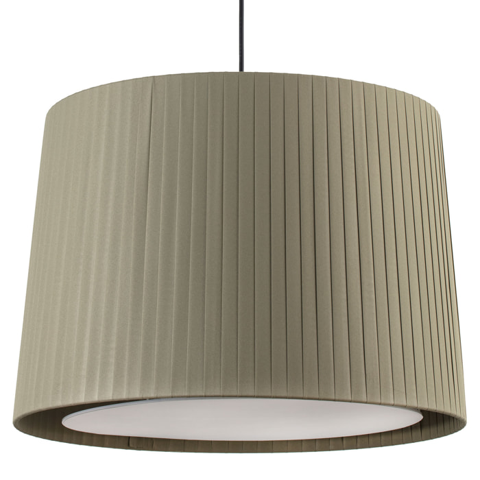 SAMBA Lampe suspension simple noir/enrubanné vert