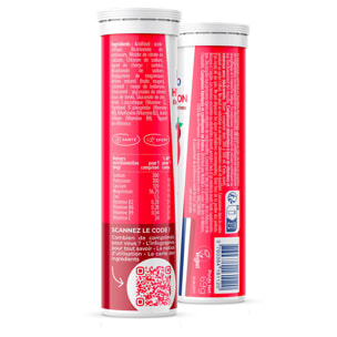 Nutri&Co Électrolytes Hydratation - 5 Minéraux 4 Vitamines - Goût Fruits Rouges - Lot de 3 tubes - 45 comprimés