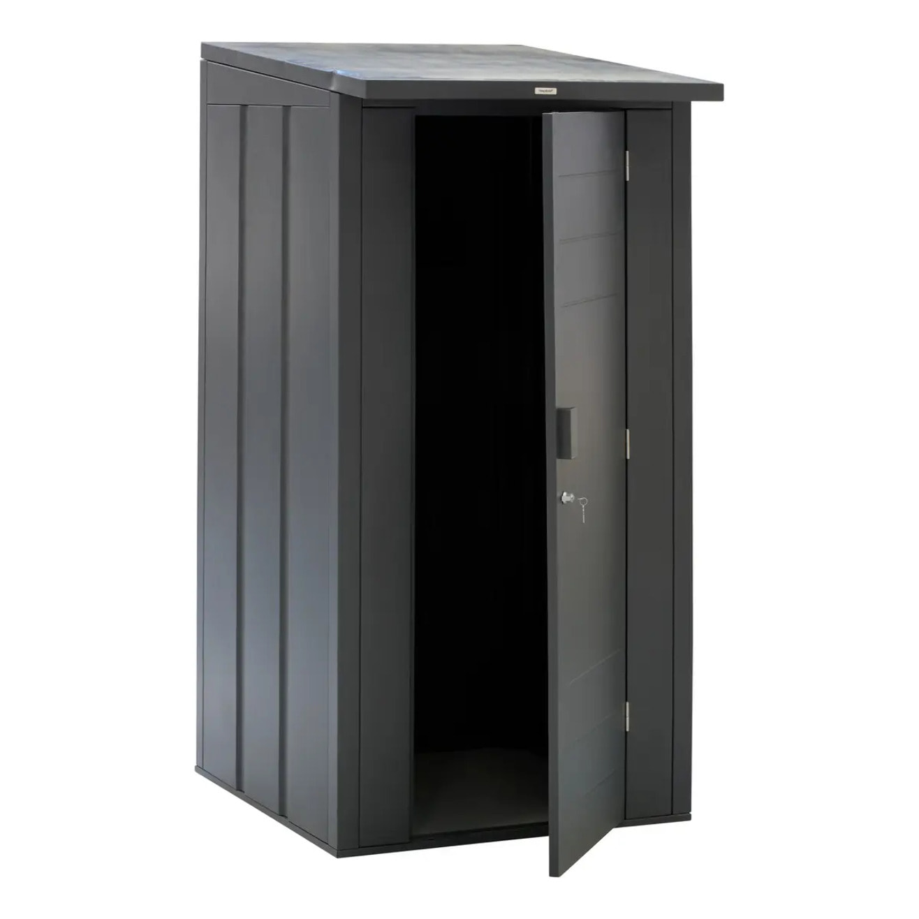 Armoire de jardin Forgia gris graphite en acier galvanisé 100x100x200 cm