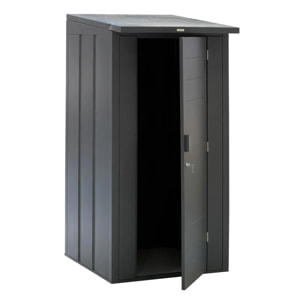 Armoire de jardin Forgia gris graphite en acier galvanisé 100x100x200 cm