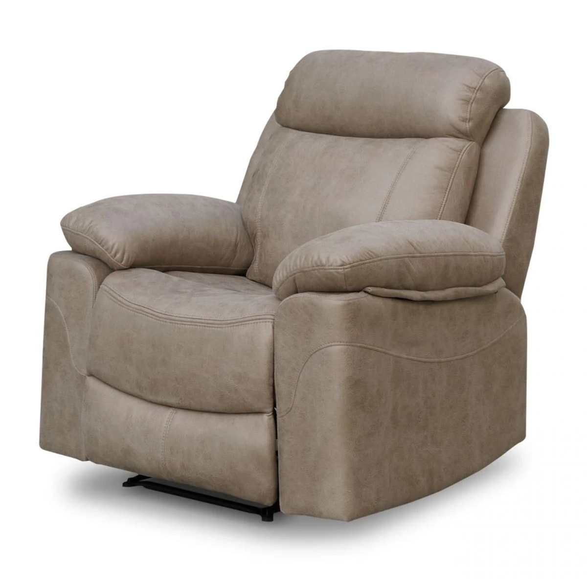 Sillón relax con reposapiés elevable en tono cemento 106 cm Nellie Cemento