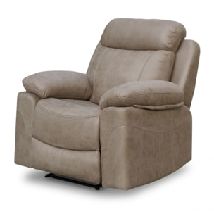 Sillón relax con reposapiés elevable en tono cemento 106 cm Nellie Cemento