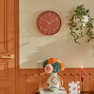 Horloge Homy D.30cm rose
