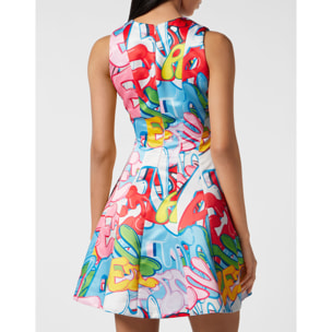 PHILIPP PLEIN Short Dress BOMBING GRAFFITI