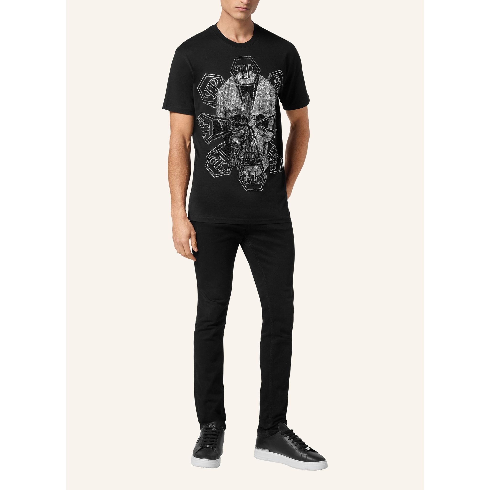 PHILIPP PLEIN Camiseta Cuello Redondo SKULL