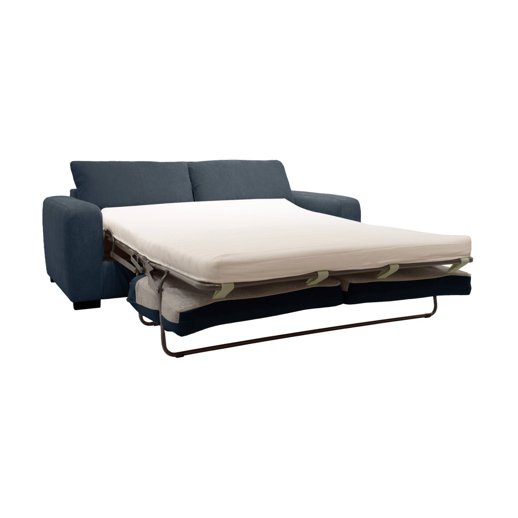 Canapé lit convertible 3 places tissu chenille avec matelas 10cm - Fabriqué en France NIDO