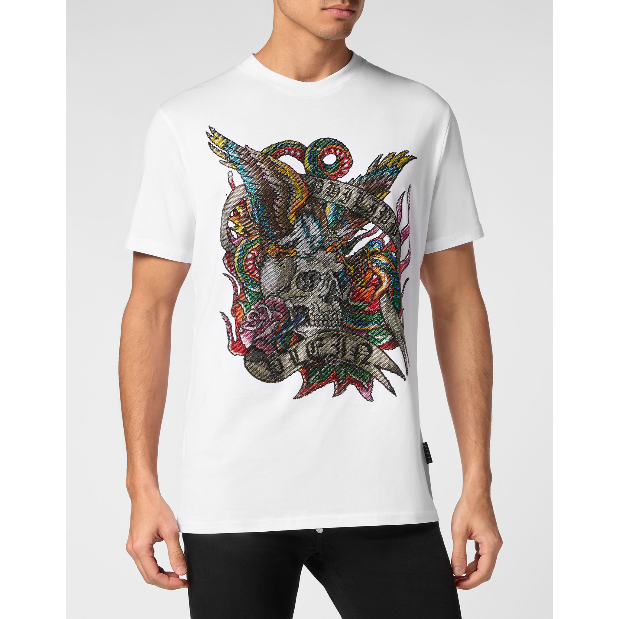 PHILIPP PLEIN T-Shirt Round Neck TATTOO