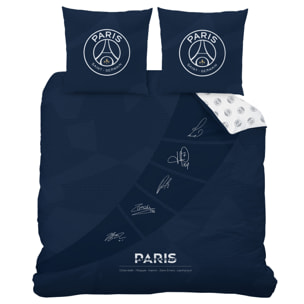 Parure de lit imprimée 100% coton, PSG STARS