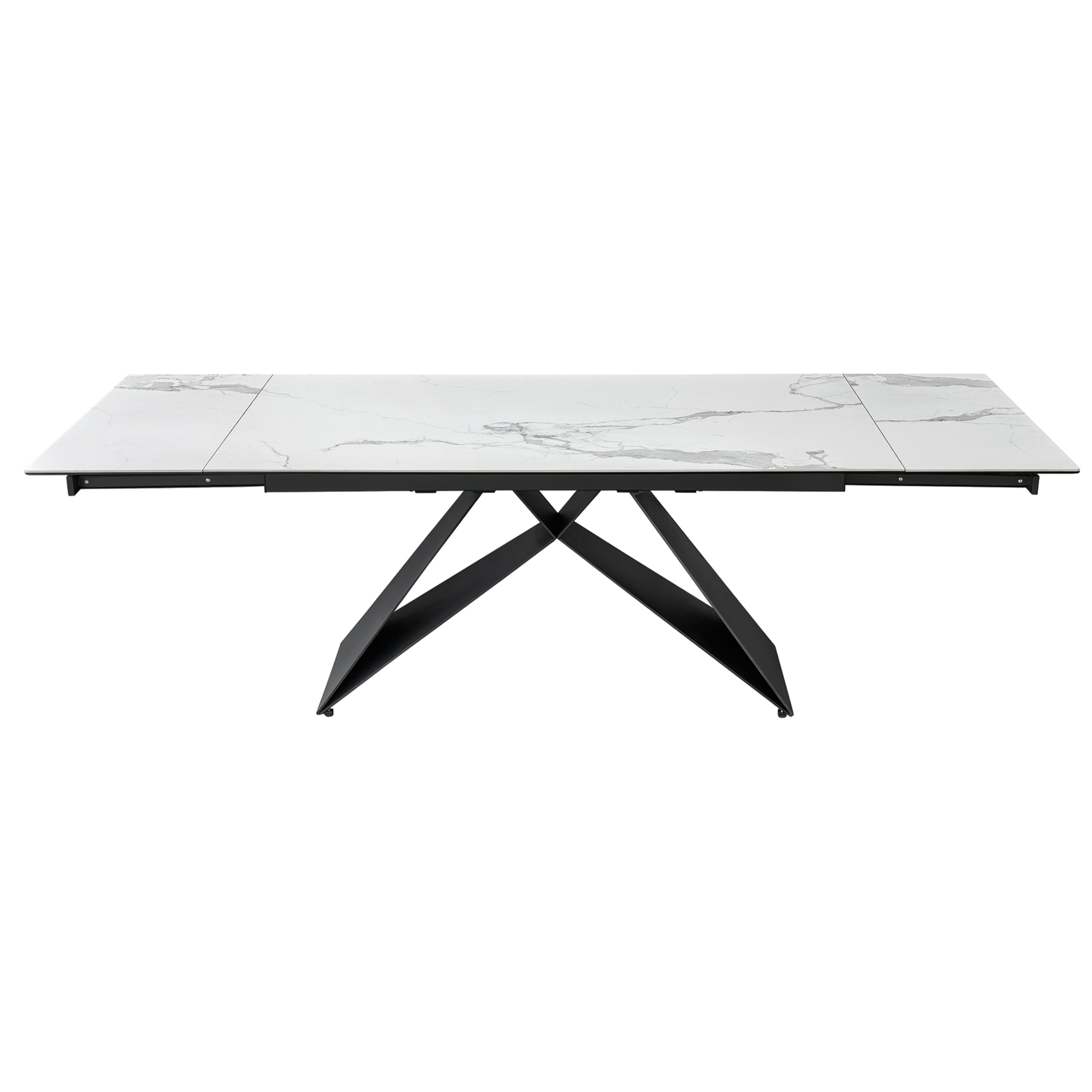 Mesa extensible de comedor – Porcelánico y negro