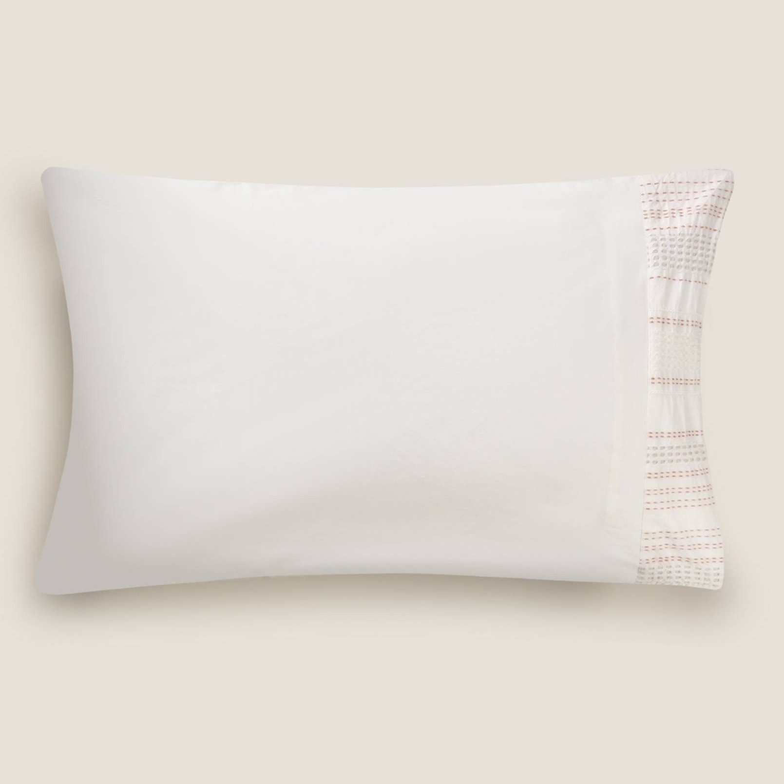 Funda de almohada algodón 180 hilos textura Ritlina color naranja 100% Algodón