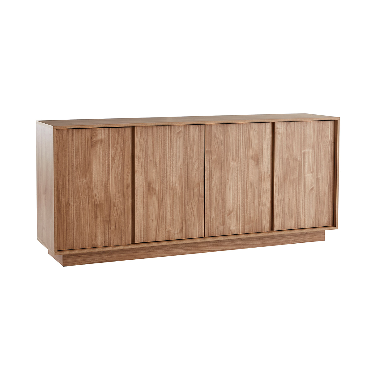 Buffet scandinave finition bois chêne 4 portes L180 cm COMO