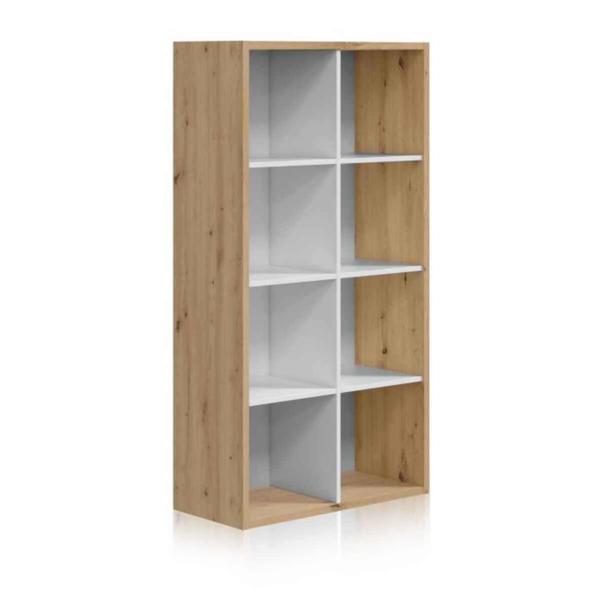 Estantería Dess Blanco Artik (Blanco Mate) - Roble Nodi