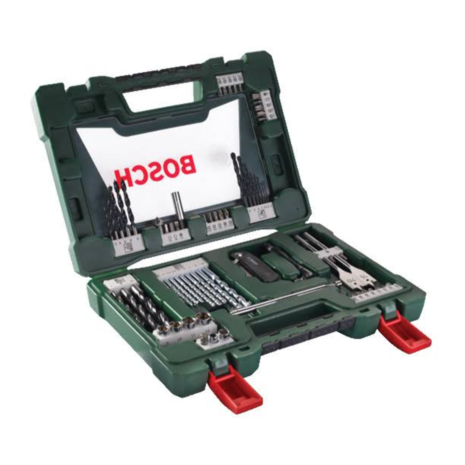 Coffret V-Line 68 pièces BOSCH pour perçage et vissage avec cutter, tige magnétique et renvoi d'angle - 2607017191