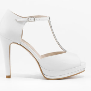 SANDALIAS DE NOVIA BLANCAS PAULI