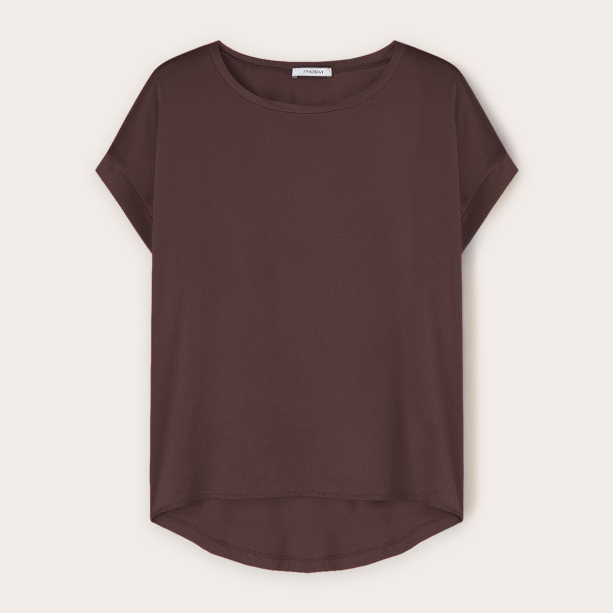 Motivi - Camiseta bimaterial - Marrón