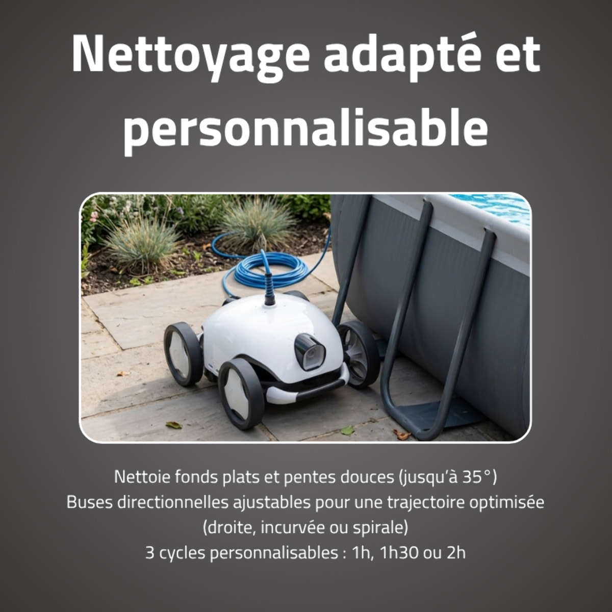 Bestway Robot piscine Falcon nettoyage fond et pentes 28 m² max