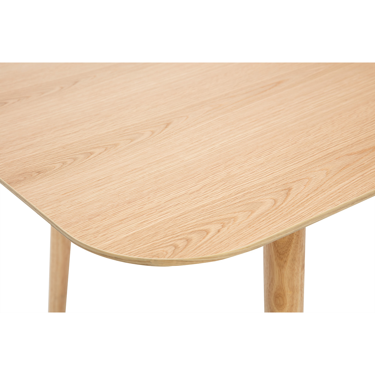 Table extensible rallonges intégrées rectangulaire en bois clair chêne L140-170 cm ANK