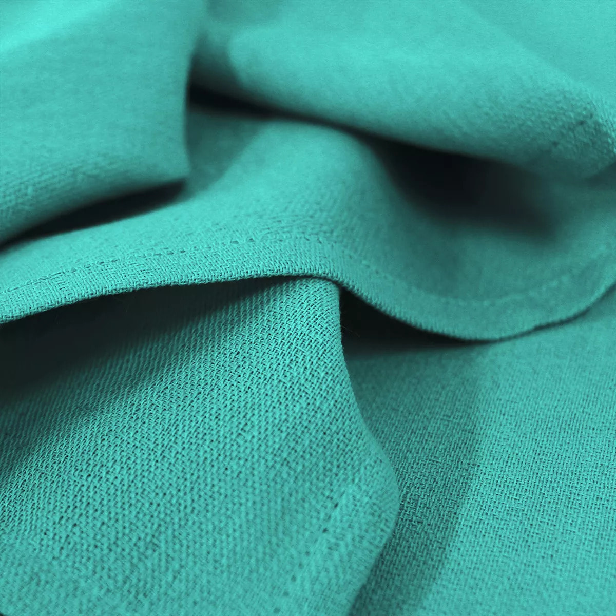 Serviette pur coton motif jacquard canard Bastide turquoise