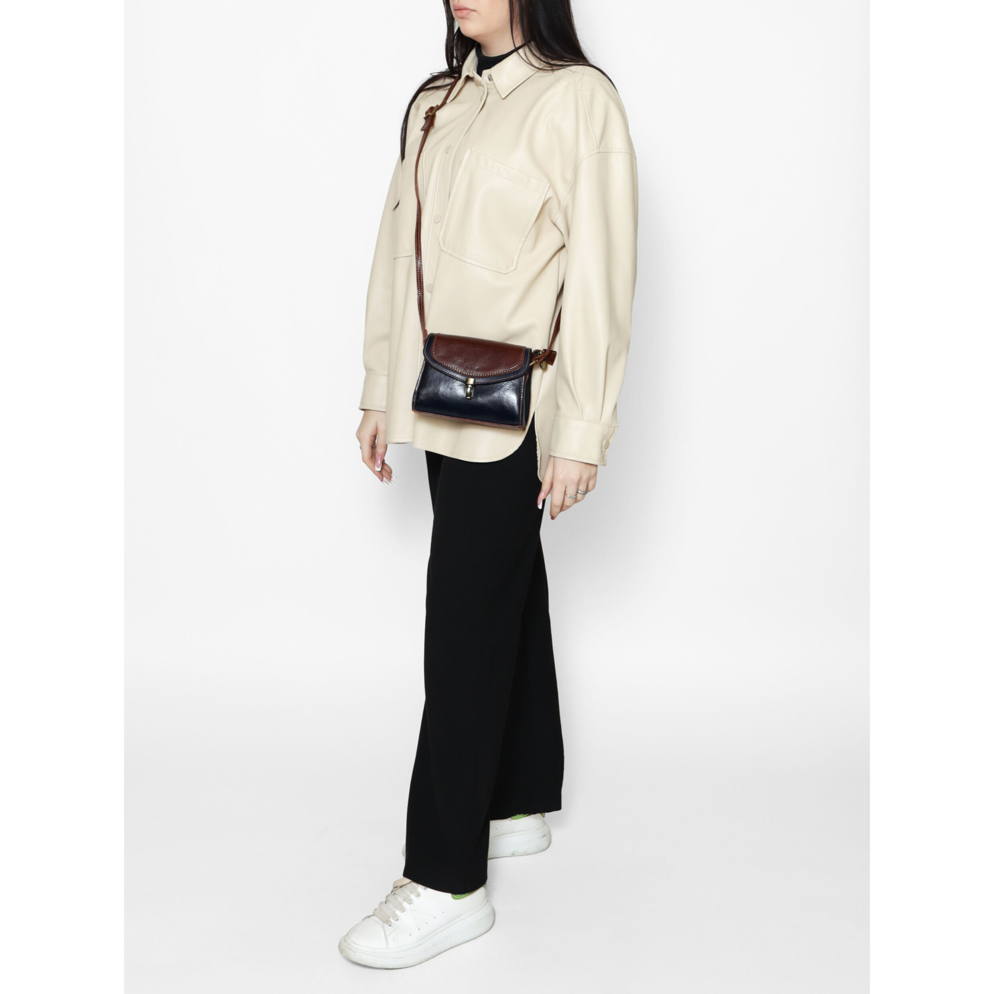 Borsa a tracolla Faye da donna In Vera pelle Made in Italy 18x13x5 cm