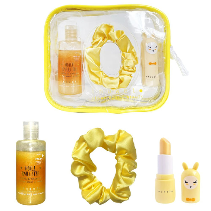 Camille - Trousse Huile Pailletée Corps 50 ml + 2 Produits