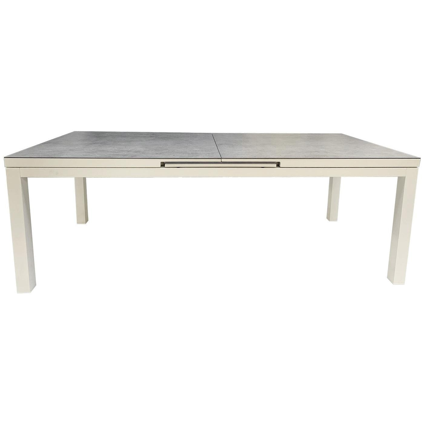 Table de jardin à rallonge Conte blanche 210x90cm Gescova